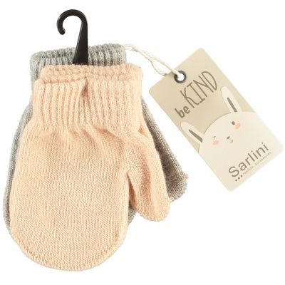 Sarlini Wanten Knit Multi Light Pink 2-Pack One size
