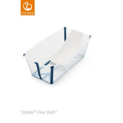 Stokke® Flexi Bath® Bundle Transparent Blue (Inclusief Newborn Support)