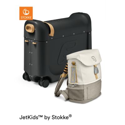 JetKids™ by Stokke® Travel Bundle: BedBox™ + Crew BackPack™ Black