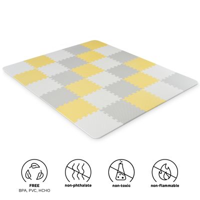 Kinderkraft Speelkleed Foam Puzzles Luno Yellow