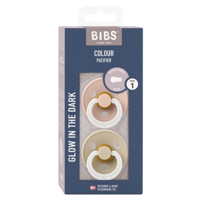 Bibs Fopspeen Round 0-6mnd Glow Blush/Vanilla (2 stuks)