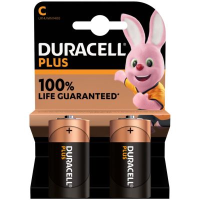 Duracell Batterij Plus Alkaline 100% C 2 pack (LR14)