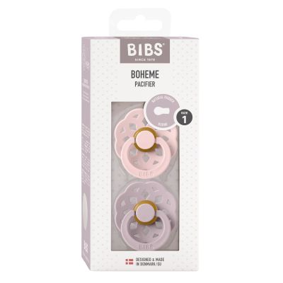 Bibs Fopspeen Boheme Round 0-6mnd Blossom/Dusky Lilac (2 stuks)