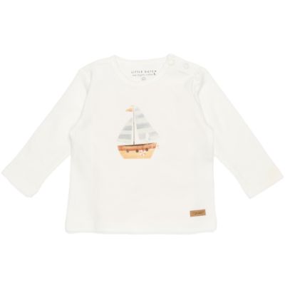 Little Dutch T-Shirt Sailboat White 50-56