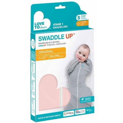 Love To Dream SwaddleUp™ Stage 1 Dusty Pink Small 1.0 TOG