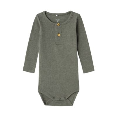 Name It Romper Kab Button Dusty Olive 56