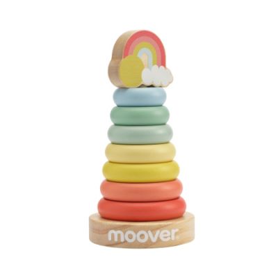 Moover Toys Houten Stapeltoren Regenboogringen



