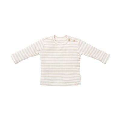 Little Dutch T-Shirt Lange Mouw Stripe Sand/White 68