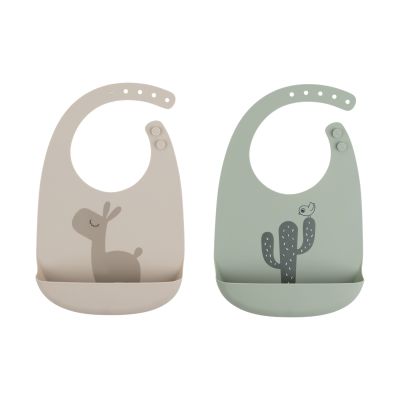Done By Deer Slab Silicone Lalee Sand / Green 2-pack