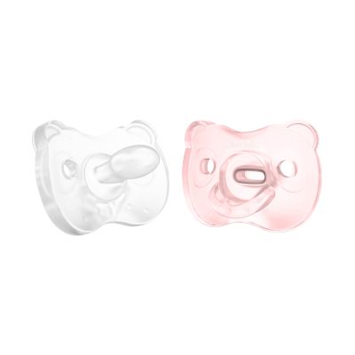 Medela Baby Fopspeen Soft Silicone Soft Pink/Transparant 0-6mnd 2-Pack