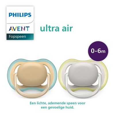 Philips Avent Fopspeen Ultra Air Neutraal 0-6mnd (2 stuks) SCF085/15