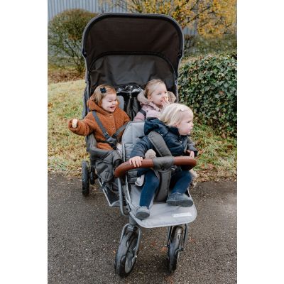 Childhome Triplet Wandelwagen Antraciet + RC
