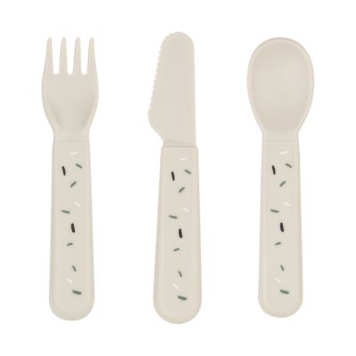 Done By Deer Foodie Cutlery Set Confetti Sand