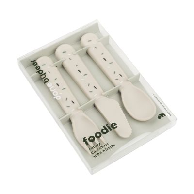 Done By Deer Foodie Cutlery Set Confetti Sand