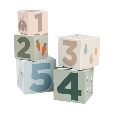 Done By Deer Stacking Cubes Deer Friends Colour Mix 5pcs
