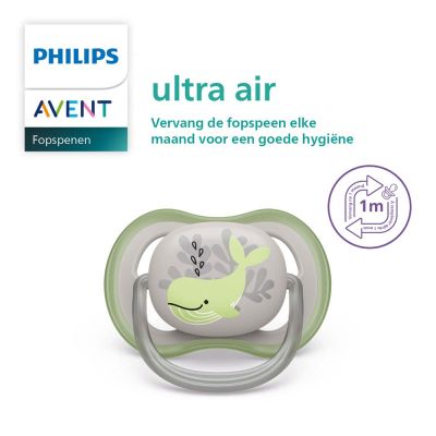 Philips Avent Fopspeen Ultra Air Turltle / Whale 6-18mnd (2 stuks) SCF085/60
