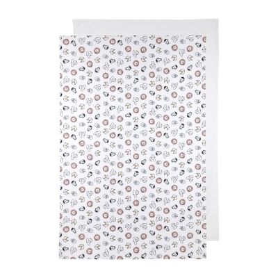 Meyco Ledikantlaken Animals / Uni White 100 x 150 cm 2-Pack
