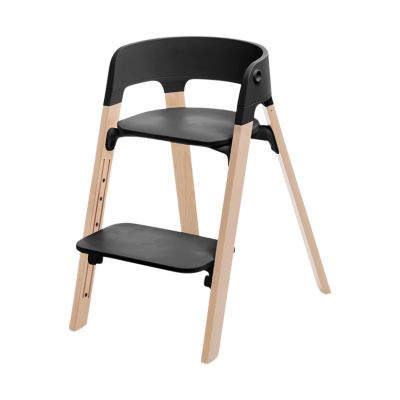Stokke® Steps™ Chair Seat Black / Legs Natural