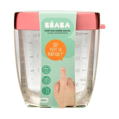 Beaba Portion Glas Pink 250ml Ass.