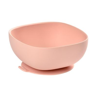 Beaba Kom + Zuignap Siliconen Pink