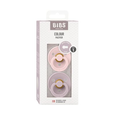 Bibs Fopspeen Round 0-6mnd Blossom/Dusky Lilac (2 stuks)