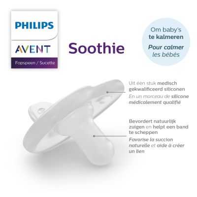 Philips Avent Fopspeen Soothie Roze 0-6mnd (2 stuks) SCF099/22