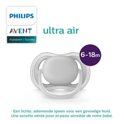 Philips Avent Fopspeen Ultra Air Papa Blauw 6-18mnd (2 stuks) SCF080/03