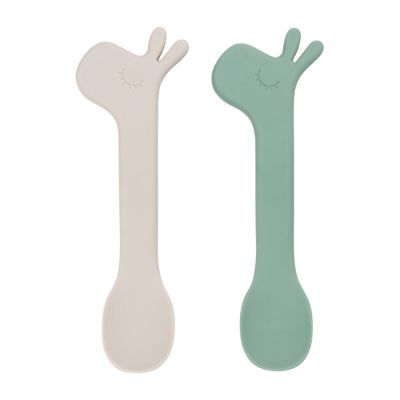 Done By Deer Silicone Spoon Lalee Green 2-pack