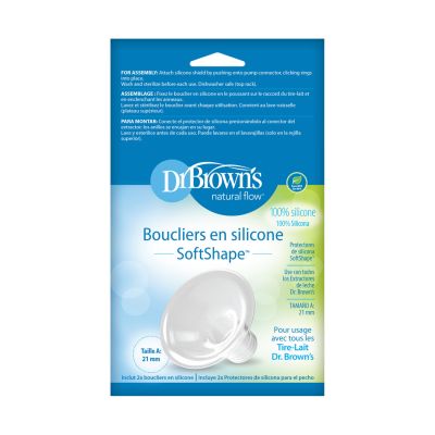 Dr. Brown's Borstschild Siliconen Softshape Maat A 2-Pack