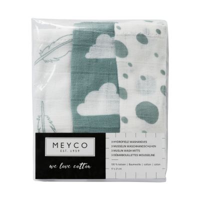 Meyco Washand Feather Jade 3-Pack