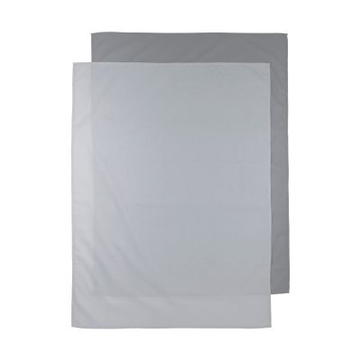 Meyco Ledikantlaken 2-Pack Uni Grijs/Lichtgrijs 100 x 150 cm