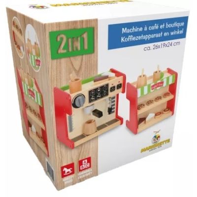 Marionette Wooden Toys Koffiezetapparaat + Winkel